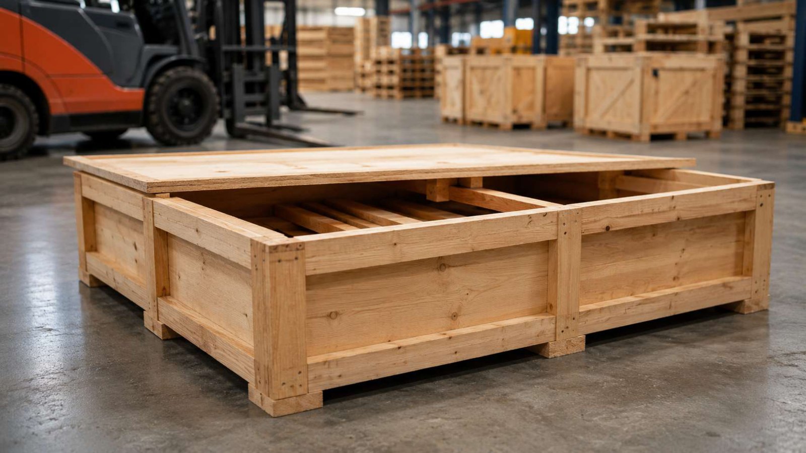 Wooden export crate