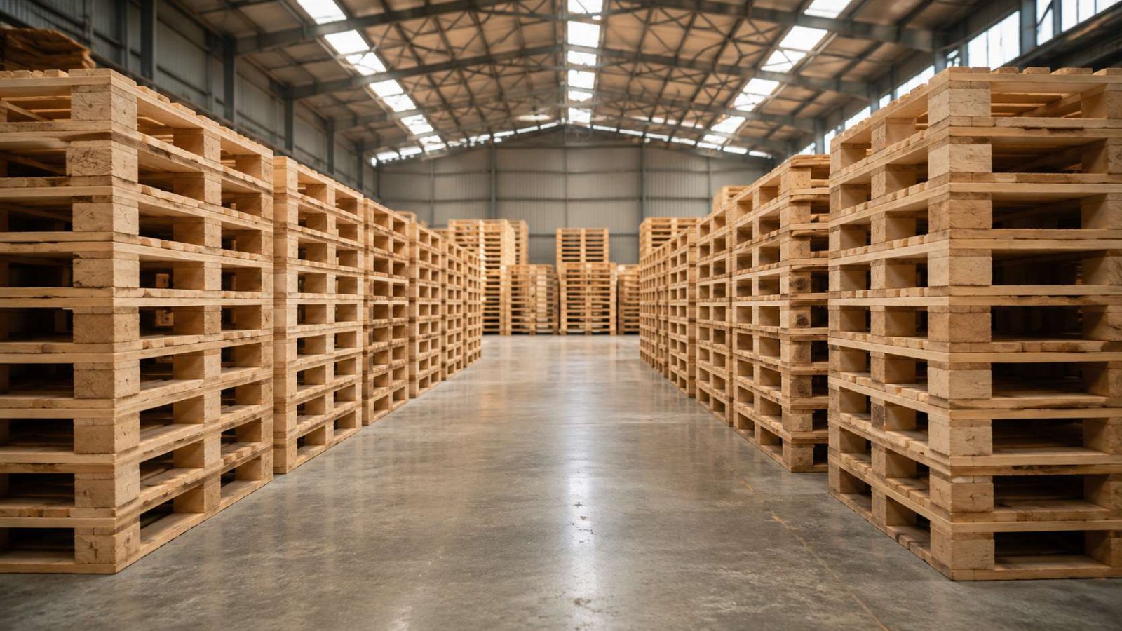 Clean wooden pallet