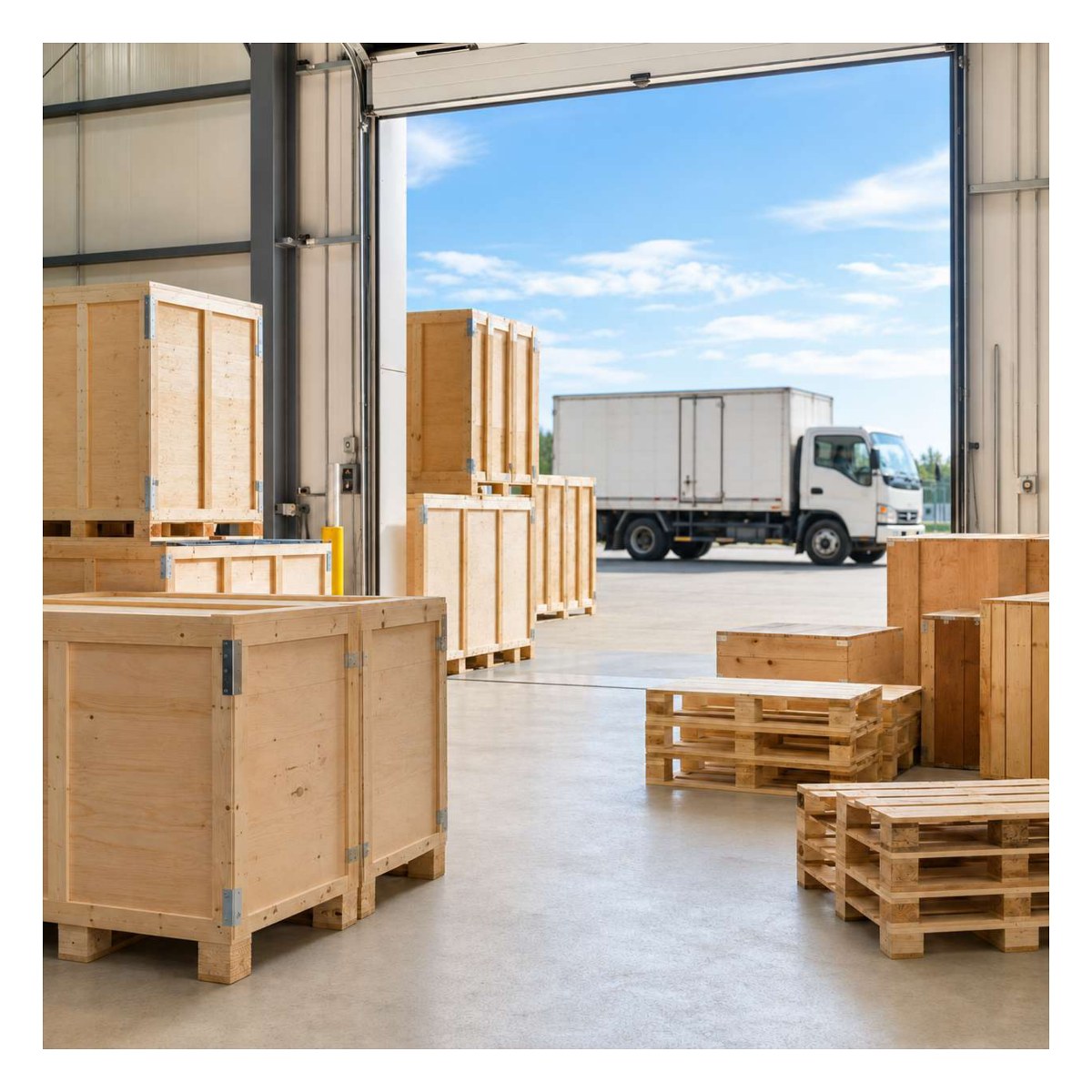 Wooden crates ready for export