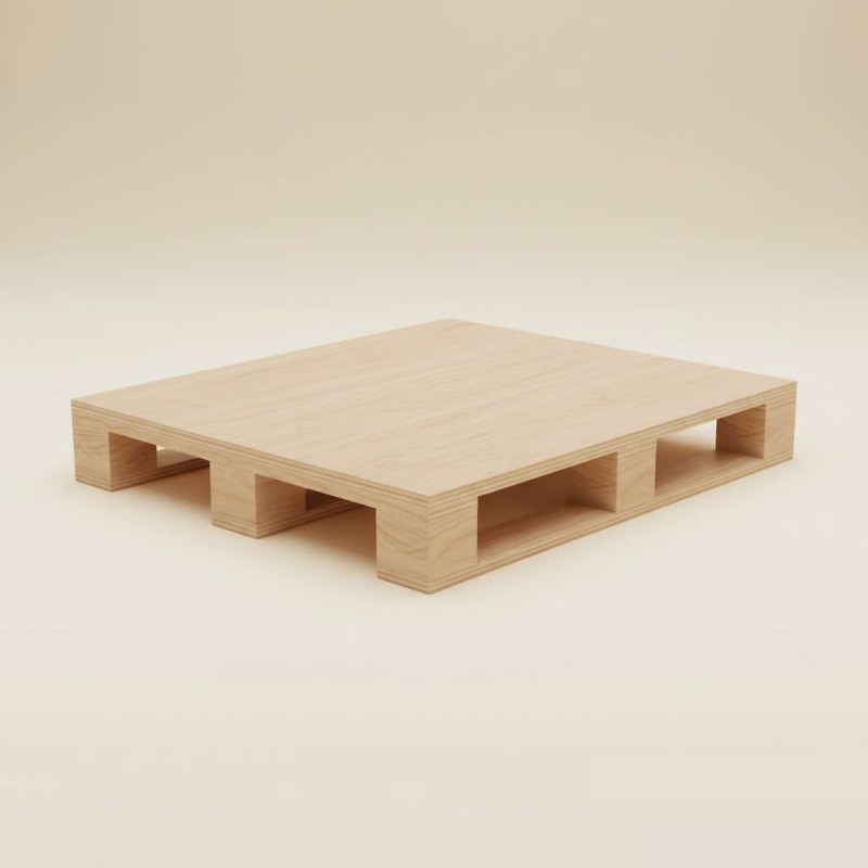 Plywood pallet close-up